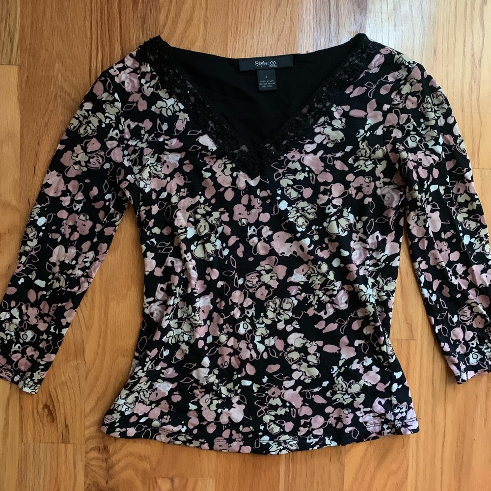 Style & Co. Floral Blouse